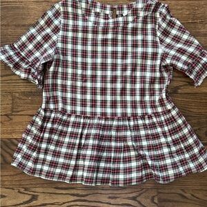 LaRoque Original Women's Plaid Top - Red, Green, White